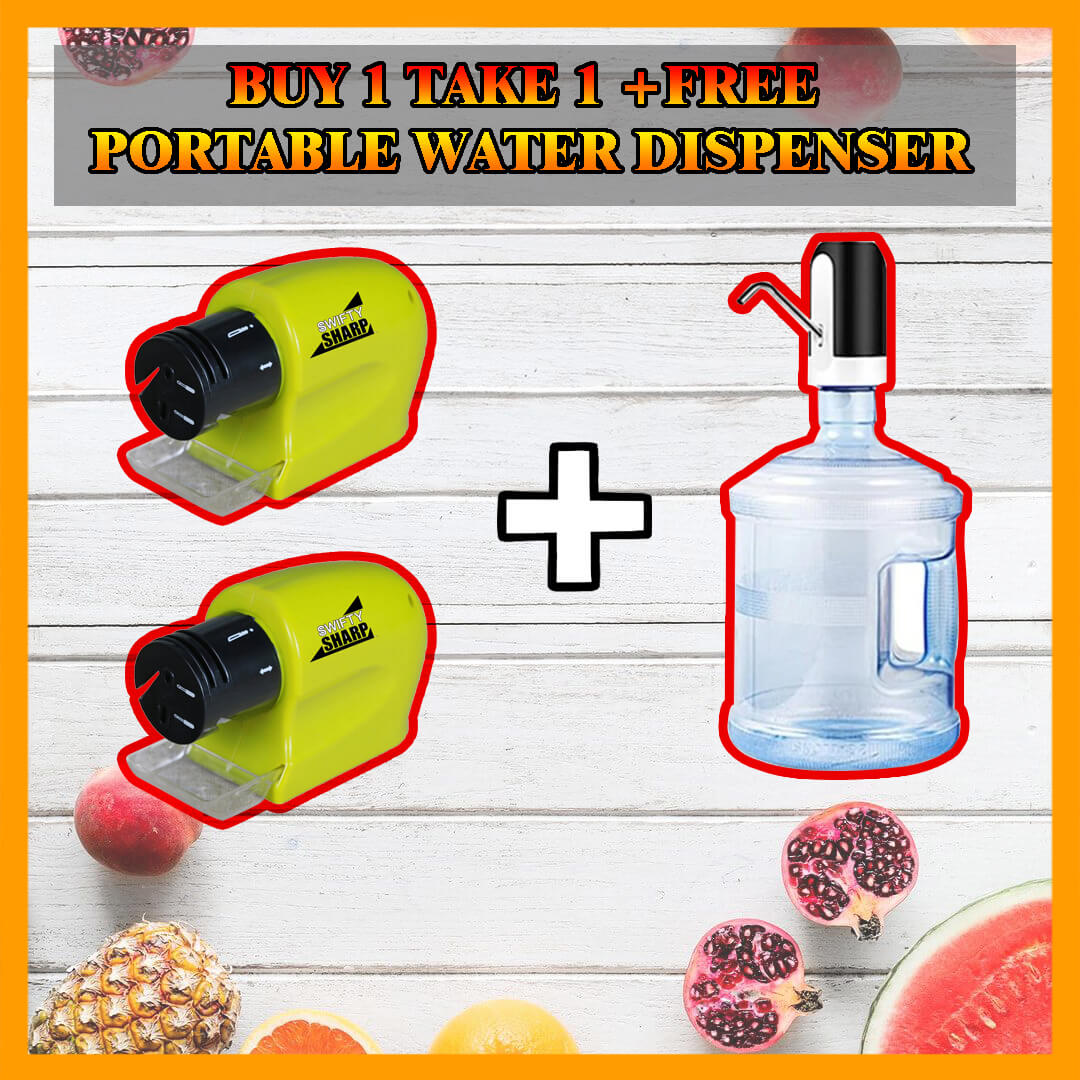 Knife Sharpener ( BUY 1 TAKE 1) + FREE Portable Rechargeable Water Dispenser!